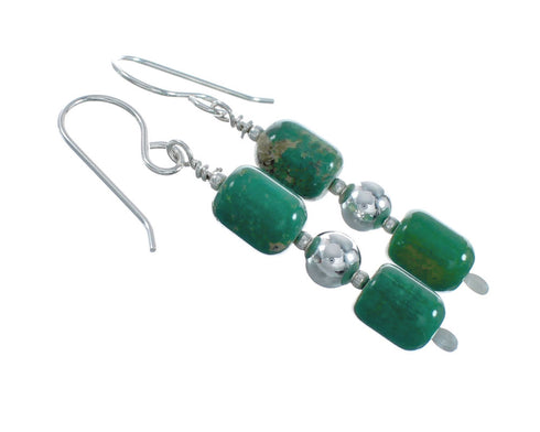 Turquoise And Sterling Silver Hook Dangle Earrings Jewelry TX10058
