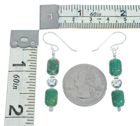 Turquoise And Sterling Silver Hook Dangle Earrings Jewelry TX10058