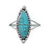 Silver And Turquoise Inlay Jewelry Ring Size 8-3/4 TX10068