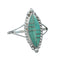 Silver And Turquoise Inlay Jewelry Ring Size 9-3/4 TX10067