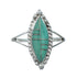 Silver And Turquoise Inlay Jewelry Ring Size 9-3/4 TX10067