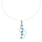 Turquoise Inlay Sterling Silver Chain Necklace Set TX10225