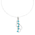 Turquoise Inlay Sterling Silver Chain Necklace Set TX10225