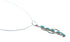 Turquoise Inlay Sterling Silver Chain Necklace Set TX10225