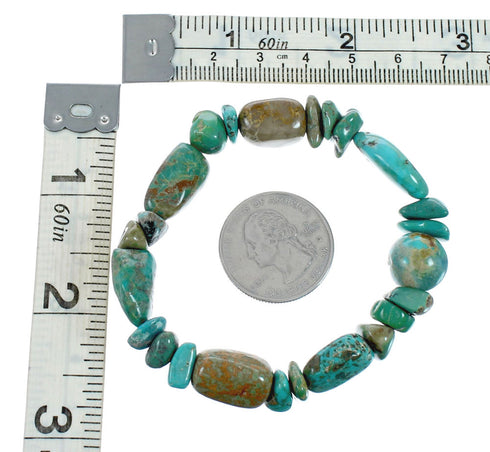 Turquoise Southwest Bead Stretch Bracelet TX10161