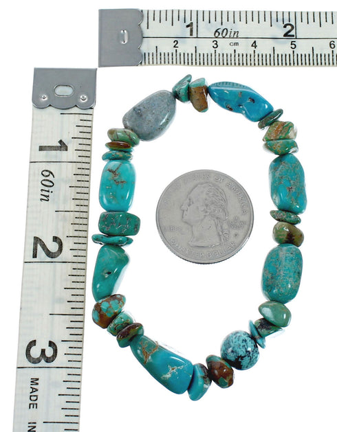 Turquoise Southwest Bead Stretch Bracelet TX10163