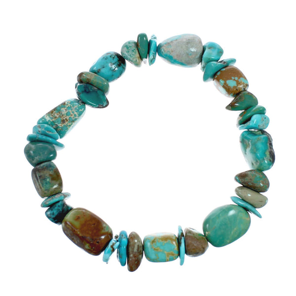 Genuine Southwest Turquoise Bead Stretch Bracelet TX10164