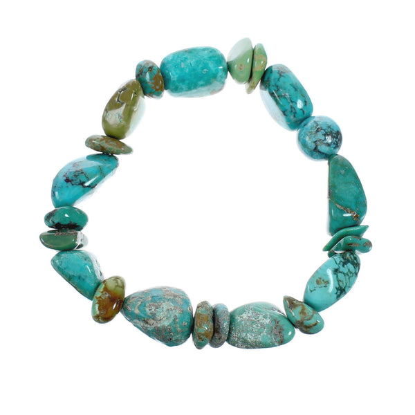Genuine Southwest Turquoise Bead Stretch Bracelet TX10165