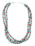 Native American Navajo Multicolor Sterling Silver Necklace Set TX10168