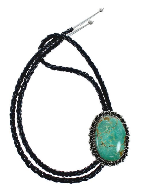 Turquoise Native American Navajo Sterling Silver Bolo Tie TX10171