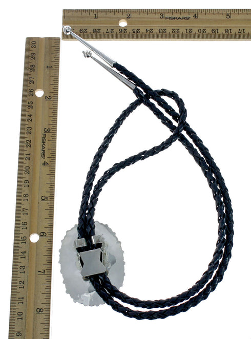 Turquoise Native American Navajo Sterling Silver Bolo Tie TX10171