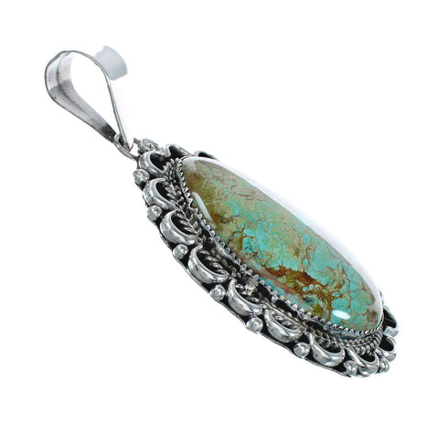 Navajo Native American Sterling Silver Turquoise Pendant TX10169
