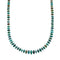 Native American Turquoise Navajo Sterling Silver Bead Necklace TX10177