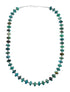 Native American Turquoise Navajo Sterling Silver Bead Necklace TX10178