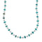 Native American Turquoise Navajo Sterling Silver Bead Necklace TX10184