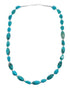 Genuine Turquoise Sterling Silver Bead Necklace TX10182