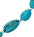 Genuine Turquoise Sterling Silver Bead Necklace TX10182