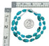 Genuine Turquoise Sterling Silver Bead Necklace TX10182