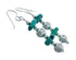Navajo Turquoise Bead Hook Dangle Earrings TX10187