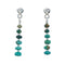 Navajo Turquoise Bead Post Dangle Earrings TX10188