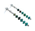 Navajo Turquoise Bead Post Dangle Earrings TX10188