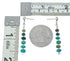 Navajo Turquoise Bead Post Dangle Earrings TX10188