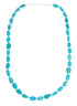 Genuine Native American Kingman Turquoise Sterling Silver Bead Necklace TX10192