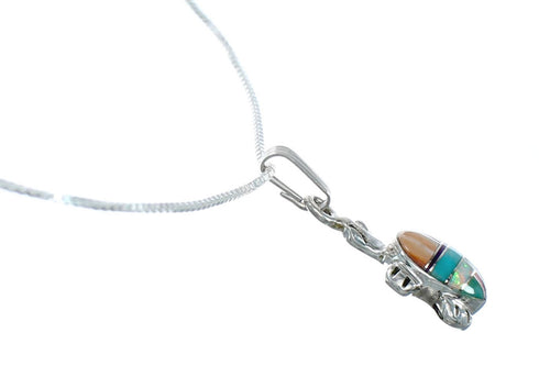 Genuine Sterling Silver Turtle Italian Box Chain Necklace Set TX10220