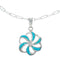 Genuine Sterling Silver Flower Link Chain Necklace Set TX10223