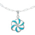 Genuine Sterling Silver Flower Link Chain Necklace Set TX10223