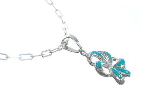 Genuine Sterling Silver Flower Link Chain Necklace Set TX10223