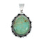 Navajo Native American Sterling Silver Turquoise Pendant TX10199