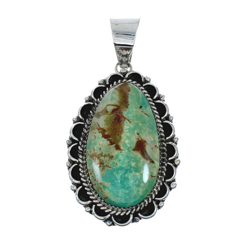 Navajo Native American Sterling Silver Turquoise Pendant TX10200