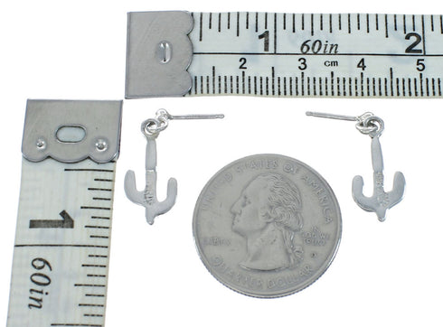 Sterling Silver Southwest Multicolor Cactus Inlay Post Dangle Earrings TX10210