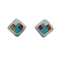 Southwestern Genuine Sterling Silver Turquoise Post Earrings TX10213