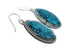 American Indian Authentic Turquoise Sterling Silver Hook Earrings TX10233