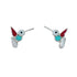 Southwestern Hummingbird Sterling Silver Multicolor Post Earrings TX10247