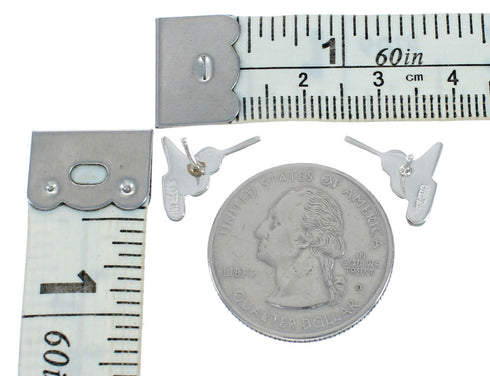 Southwestern Hummingbird Sterling Silver Multicolor Post Earrings TX10247