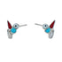 Southwestern Hummingbird Sterling Silver Multicolor Post Earrings TX10249
