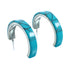 Sterling Silver Southwest Turquoise Inlay Post Hoop Earrings TX10242