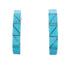 Sterling Silver Southwest Turquoise Inlay Post Hoop Earrings TX10242