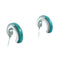 Sterling Silver Southwest Turquoise Inlay Post Hoop Earrings TX10235