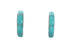Sterling Silver Southwest Turquoise Inlay Post Hoop Earrings TX10235