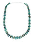 Sterling Silver Navajo Turquoise Bead Necklace TX10244
