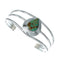 Native American Turquoise Sterling Silver Tear Drop Navajo Cuff Bracelet TX10256
