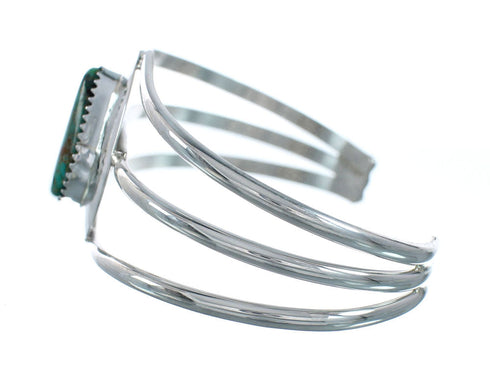 Native American Turquoise Sterling Silver Tear Drop Navajo Cuff Bracelet TX10256