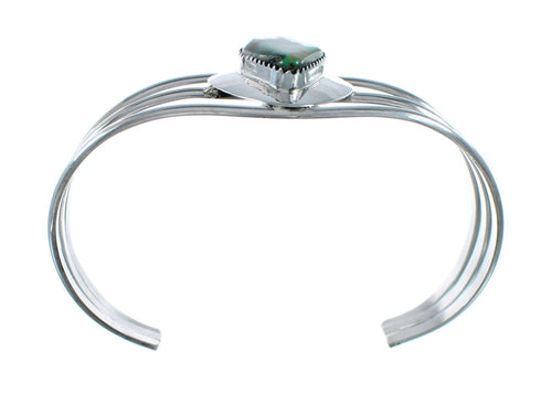 Native American Turquoise Sterling Silver Tear Drop Navajo Cuff Bracelet TX10256