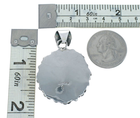 Navajo Sterling Silver Turquoise Native American Pendant TX10261