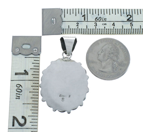 Navajo Sterling Silver Turquoise Native American Pendant TX10262