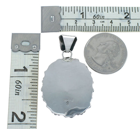 Navajo Sterling Silver Turquoise Native American Pendant TX10271